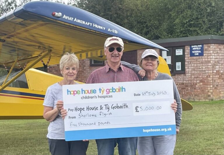 Airfield owners Bob and Jill Pooler and coordinator Sue Hawkridge