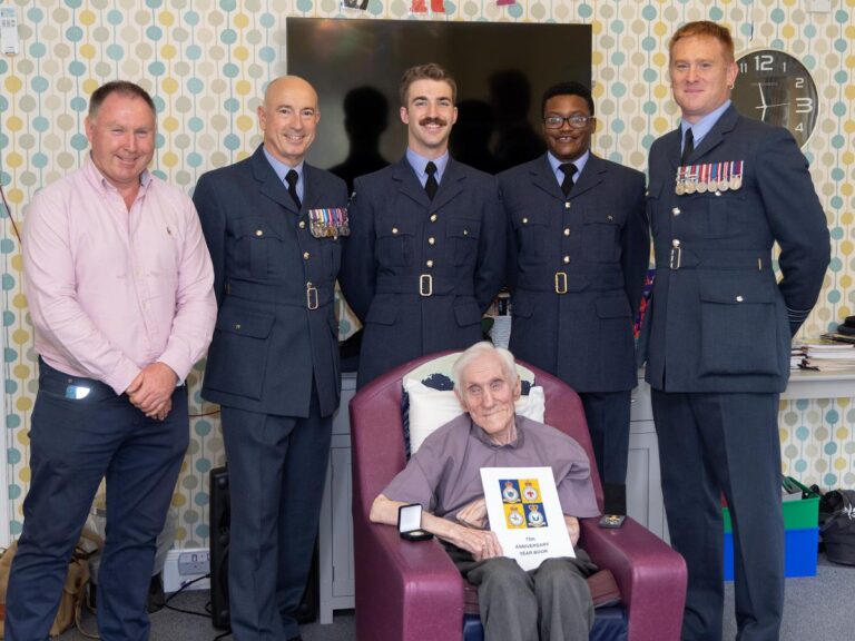 Ben Tomnay, an RAF veteran, received a special medal from the RAF