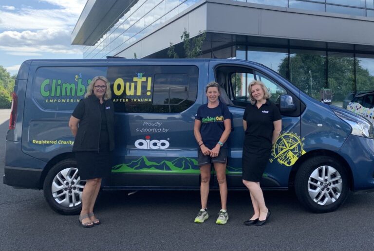 Pictured are Jane Pritchard, Kelda Wood and Laura Opechowska at Aico