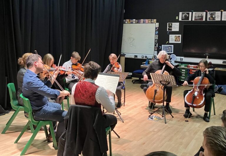 Belvidere pupils at the music workshop
