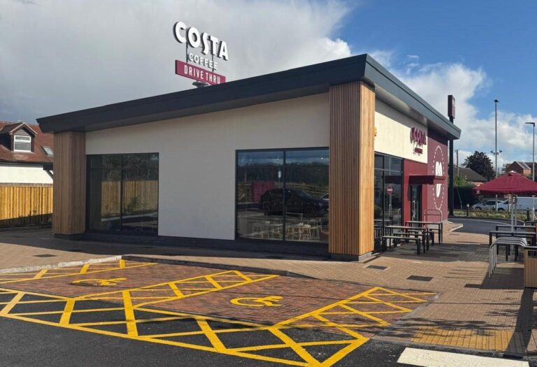 The new Costa Coffee Drive Thru store is located on Dun Cow Road in Rocks Green