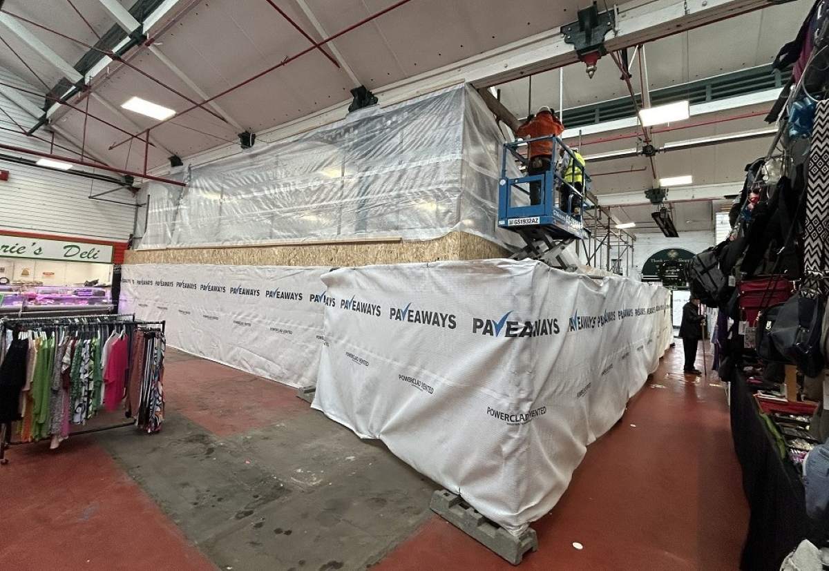 Main works have begun at Wellington Market. Photo: Telford & Wrekin Council