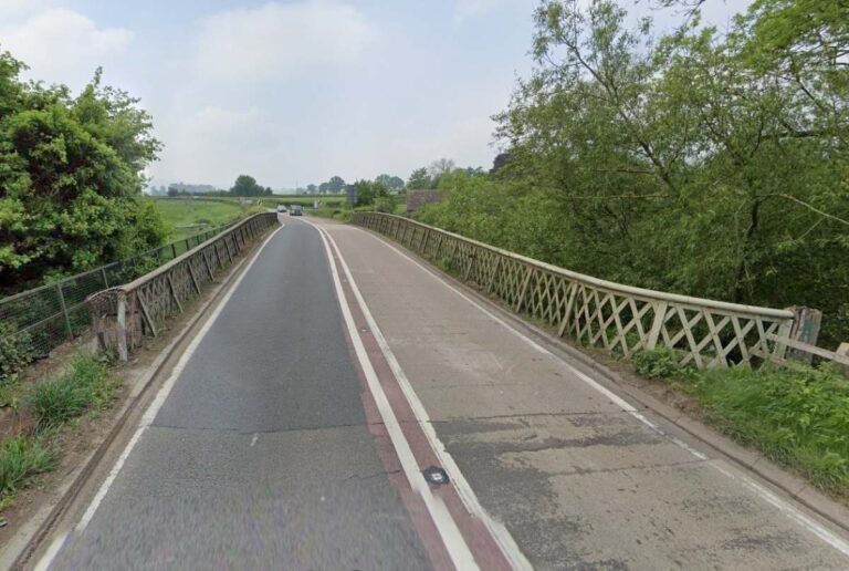 The bridge carries traffic on the A49 over the River Onny. Image: Google Street View