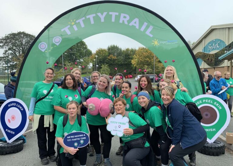 Participants passing through the finish line at Titty Trail Shropshire 2025