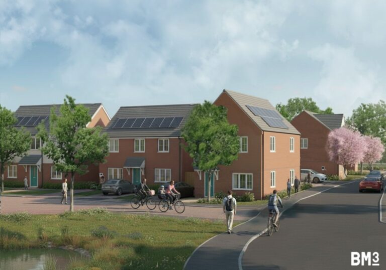 A CGI of the proposed development