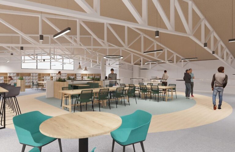 Artist’s impressions of the new library at Telford College’s Wellington campus
