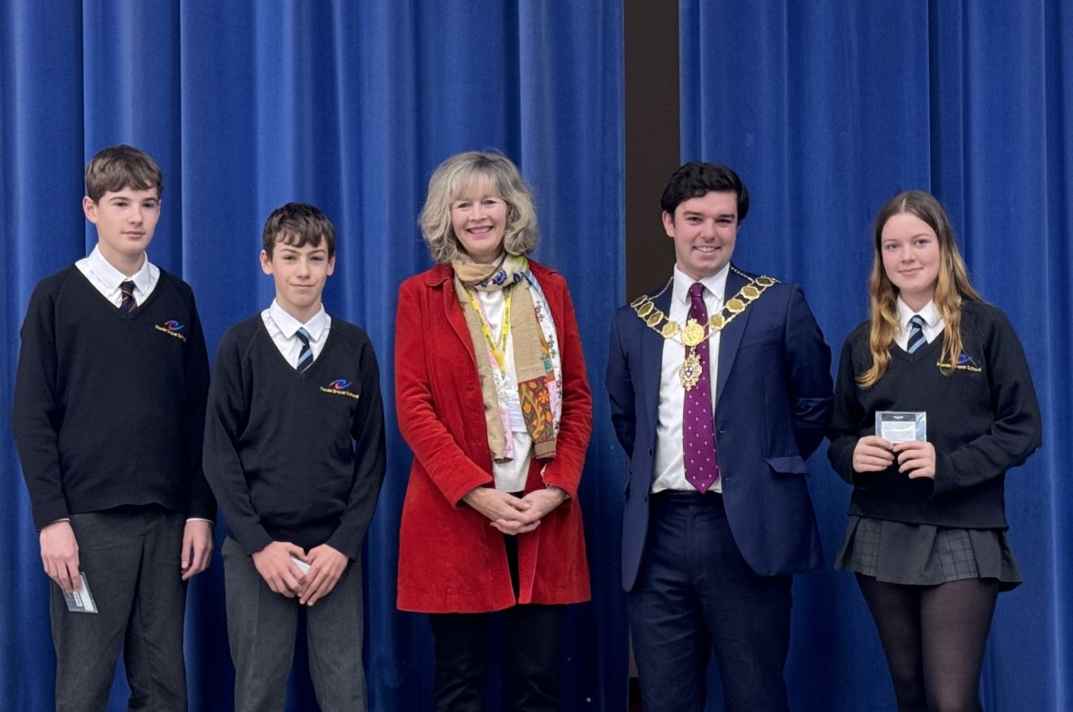 Pictured Alex Wagner at Meole Brace School in Shrewsbury. Photo: Shrewsbury Town Council