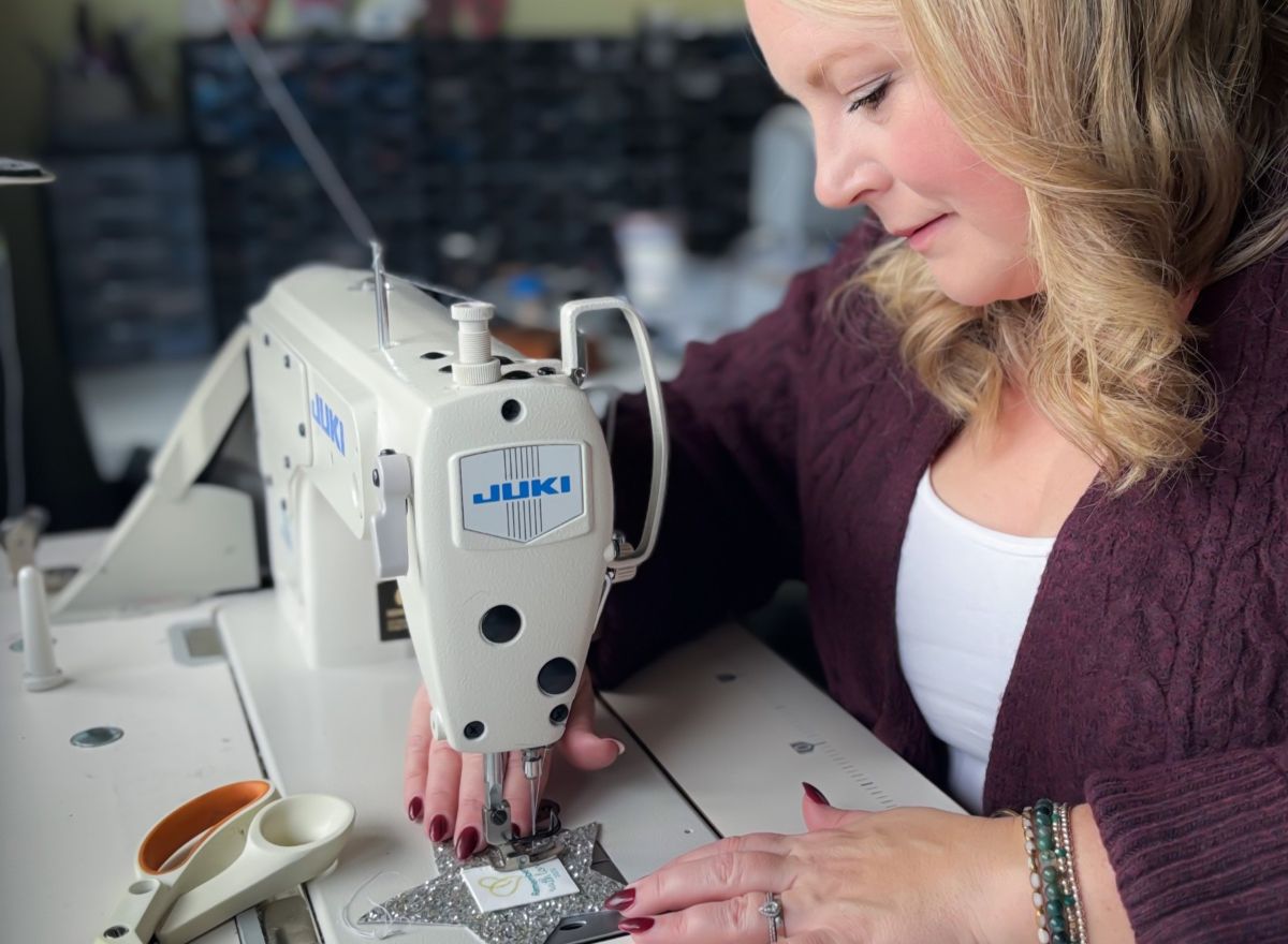 Gem Downward from Whitchurch and has designed and sewn 500 fabric hearts which supporters can buy in the lead up to the event