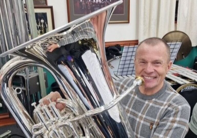 Mike Yates, Jackfield band member and volunteer at SaTH