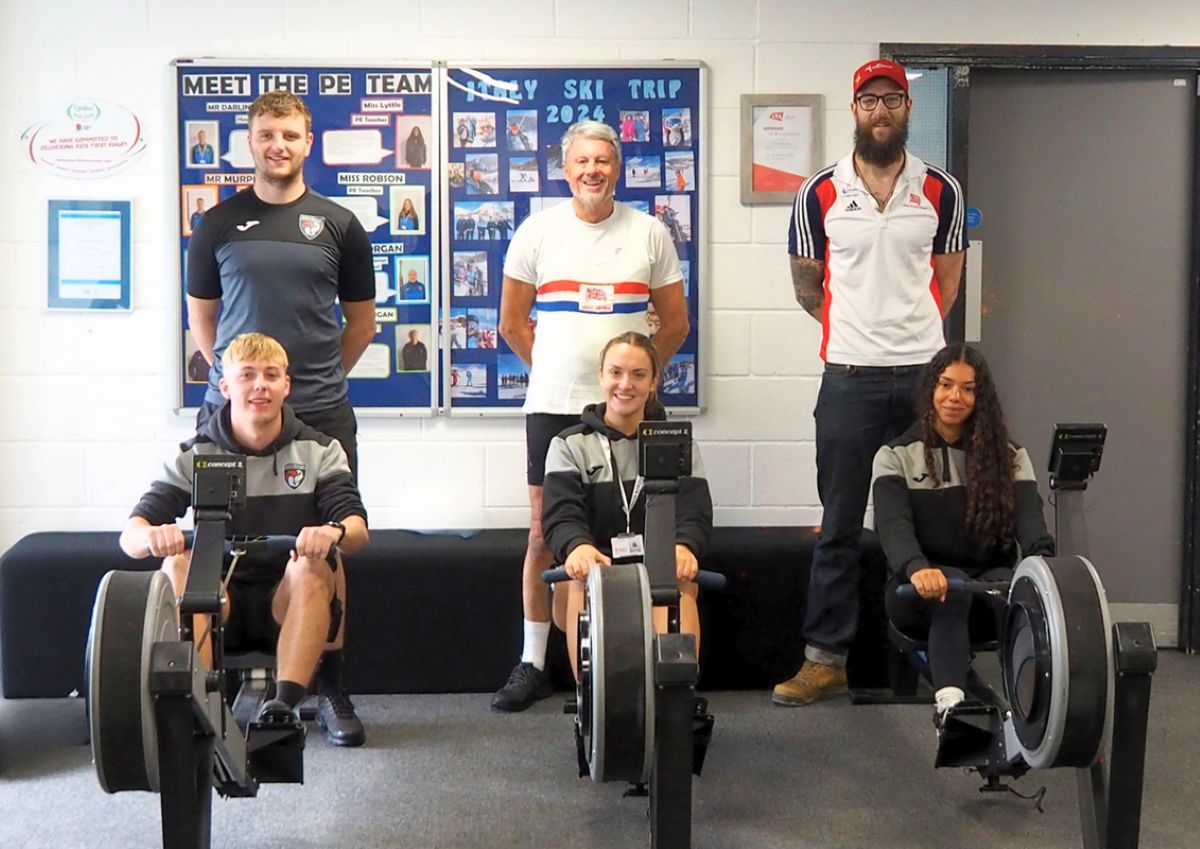 Pictured are Elliot Murphy, Cllr Tim Nelson, Tom Clark, Toby Morgan, Megan Robson, Lia Lyttle