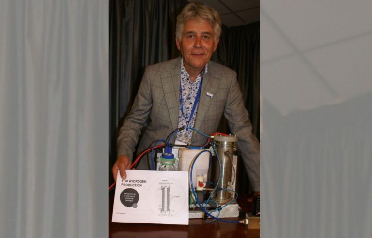 Rotary president Johnathan Callwood delivering his hydrogen production talk