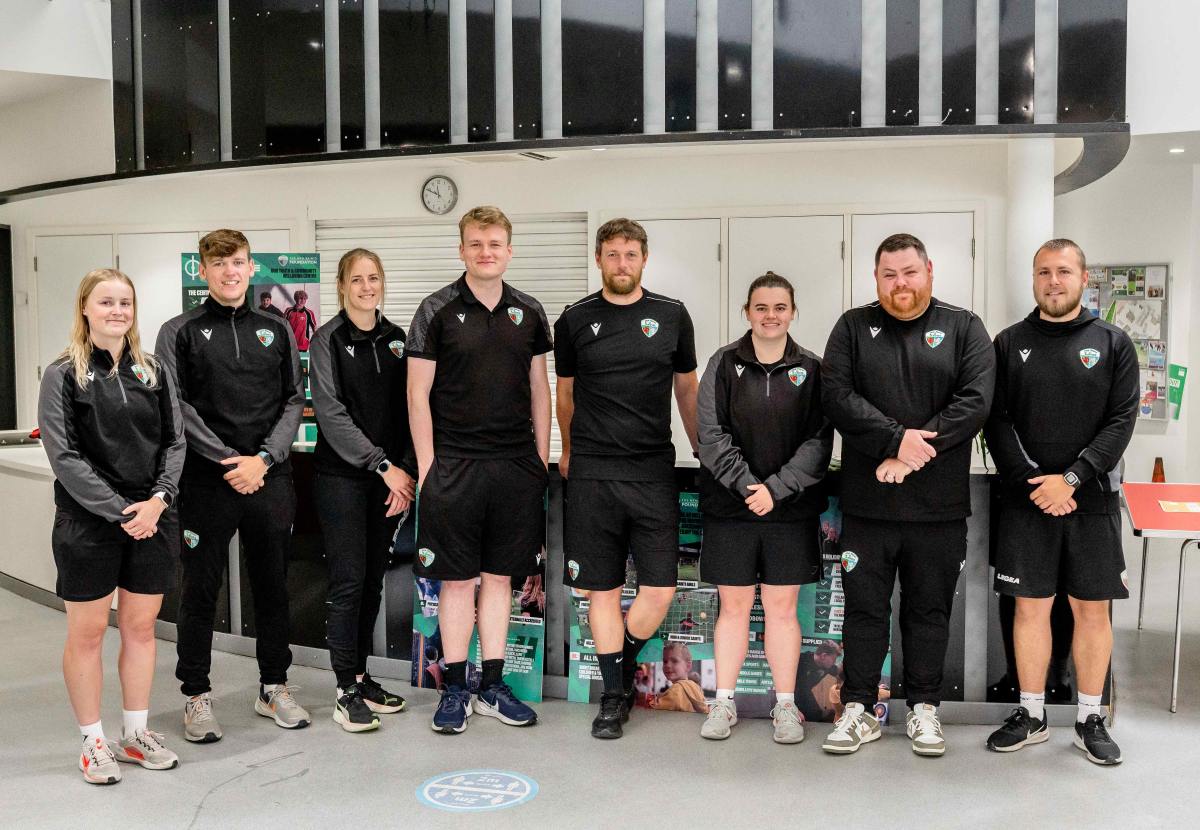 Some of The New Saints FC Foundation team who will be leading the new walking football sessions