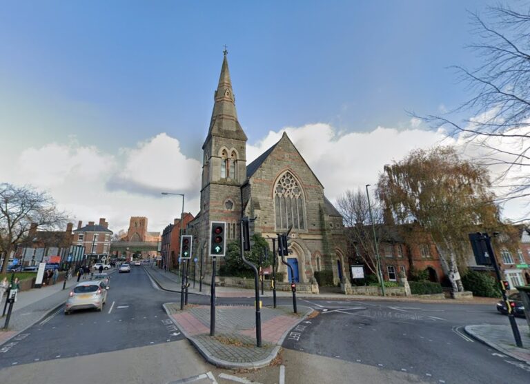 The concert will take place at The United Reform Church in Shrewsbury. Image: Google Street View