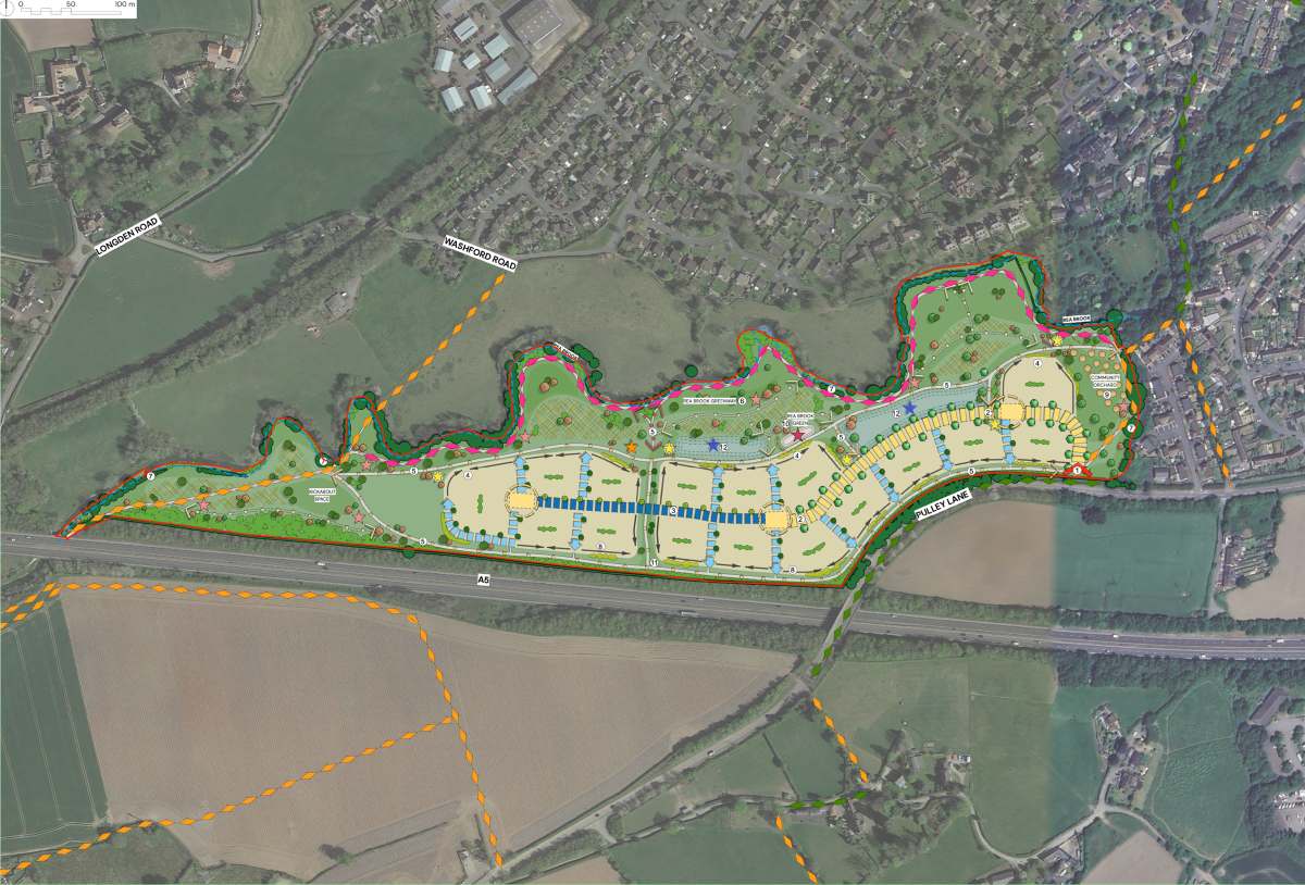 Bloor Homes Pulley Lane - Indicative concept masterplan