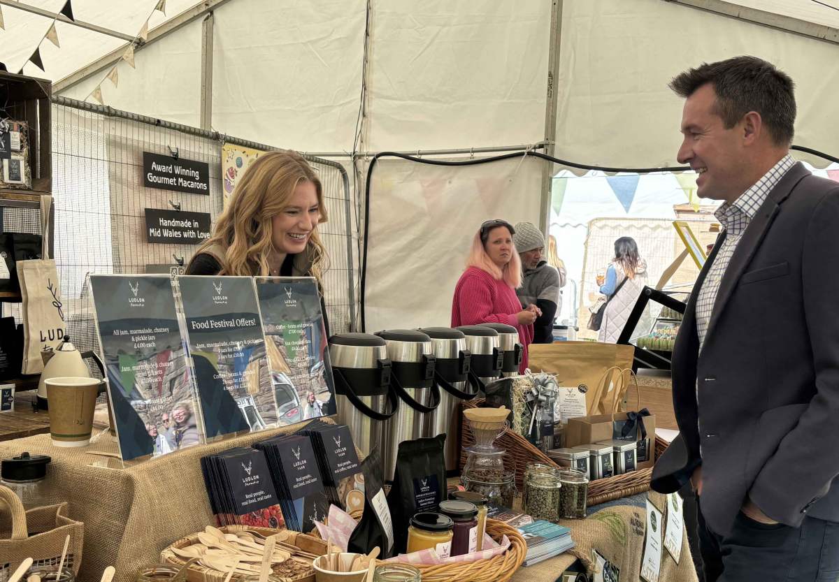 Pictured is Stuart Anderson MP at Ludlow Food Festival in September