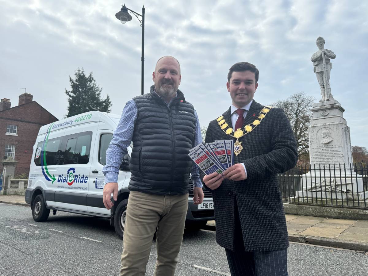 Shrewsbury Town Council is partnering with Shrewsbury Dial A Ride to help people with mobility issues to get to the remembrance service on Sunday with a shuttle service between Frankwell and the Quarry