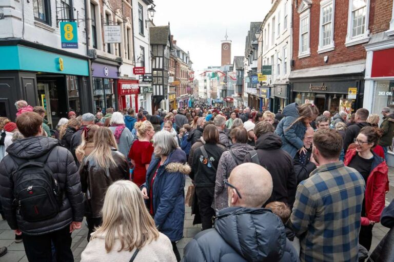 A busy Pride Hill in Shrewsbury. Photo: Shrewsbury BID