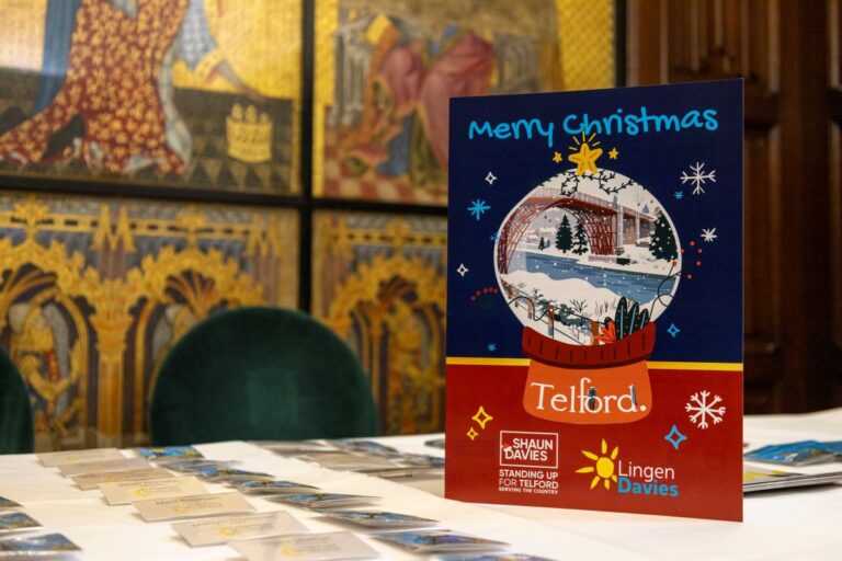 The Christmas Card features artwork inspired by two of Telford’s iconic landmarks