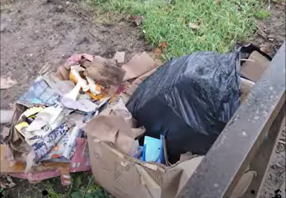 Dumped rubbish items on council-owned land. Image: Telford & Wrekin Council