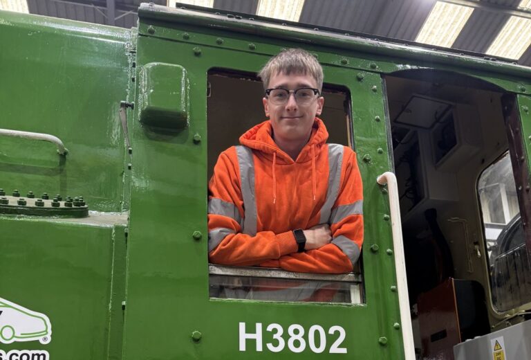 Jack Baldwin, in the cab of the HydroShunter. Photo: SVR