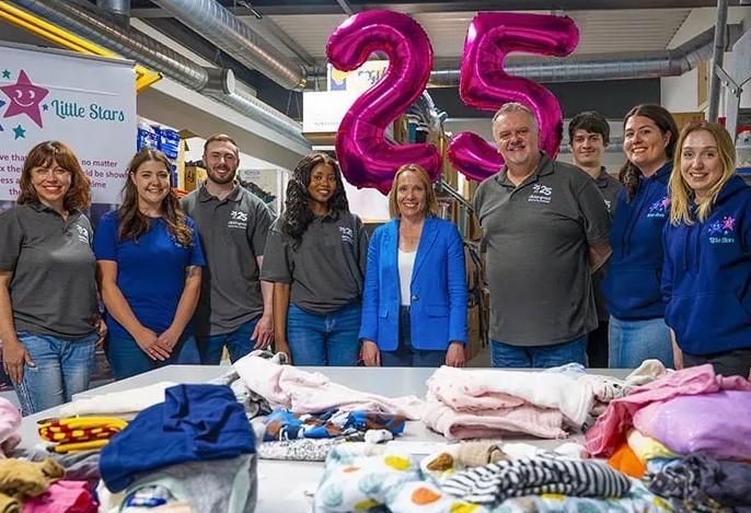 Members of the Clickingmad team, including Shaun, the Little Stars Team, including Leanne and Helen Morgan MP
