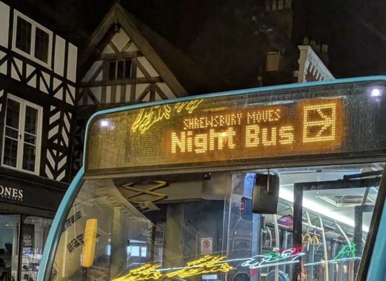 Shrewsbury Moves Night Bus trial extended thanks to police funding