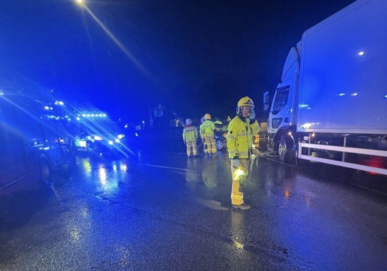 The scene of the collision in Madeley. Photo: SFRS / Tweedale Fire Station