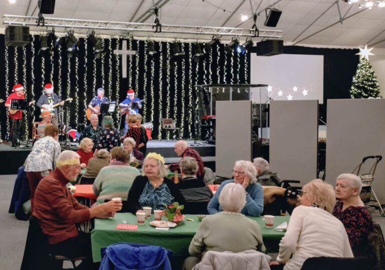 Guests enjoyed a tasty tea and were entertained by a group of local musicians