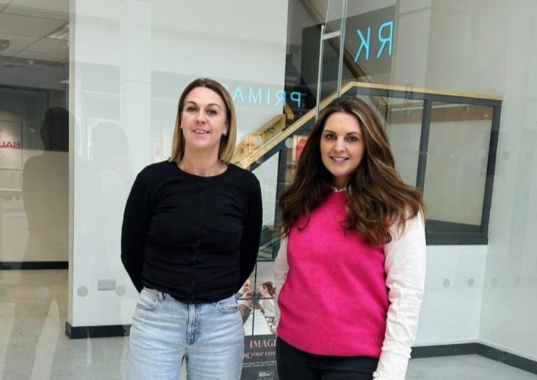 Amy Williams of Shrewsbury Shopping Centre and Jessica Ralph, Buy-From Creative Agency at the Darwin Centre