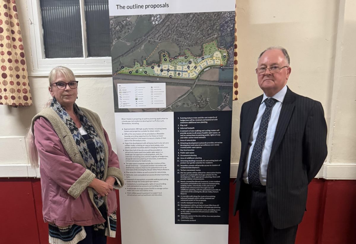 Cllr Teri Trickett-Shropshire Councillor for Bayston Hill and Cllr Bertie Bentinck