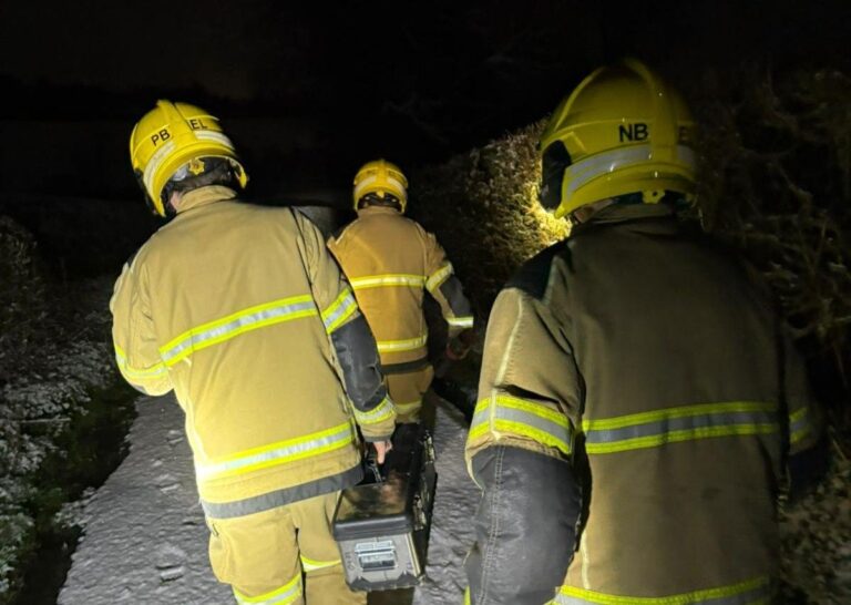 Firefighters accessed the property by walking half a mile. Photo: Shropshire Fire and Rescue Service