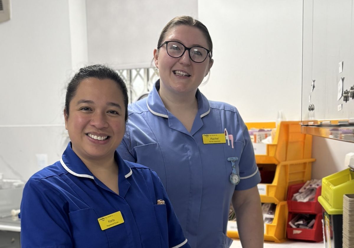 Karla Lawton, Registered Nurse and Rachel Tolmay, Nurse Associate at Seven Hospice