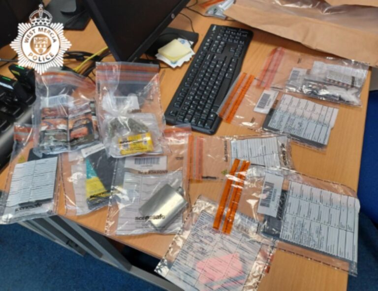 Officers discovered a quantity of class A, and class B drugs while searching both properties