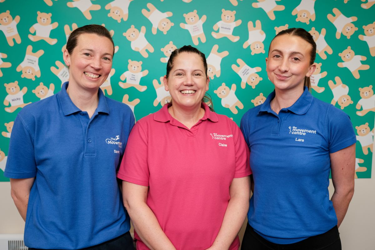 Sarah Bew who has left The Movement Centre after 16 years, pictured with Claire Keers and new physio Lara Whitton