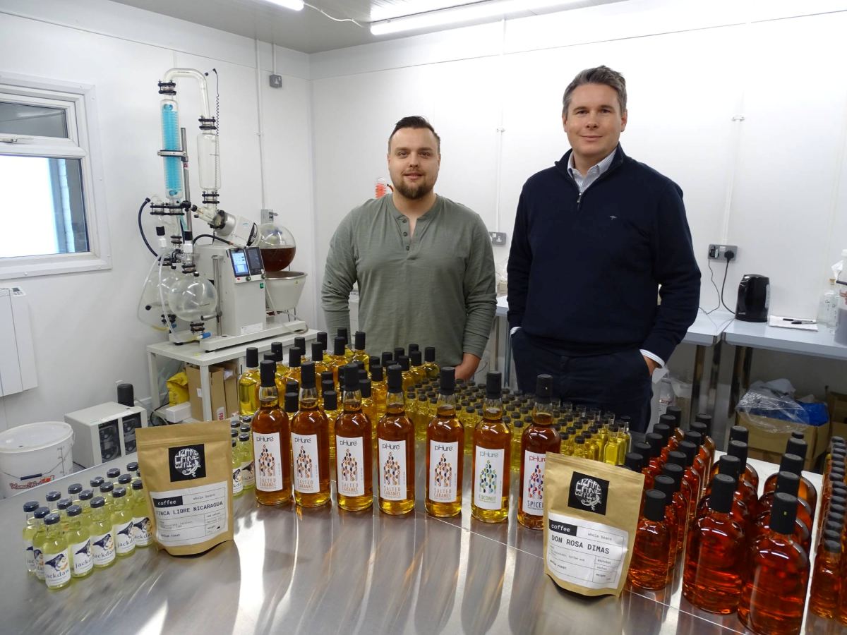 Wildman Brewing Company MD Timothy Evans, left, with Chris Hodson, Property Director, of Bradford Estates
